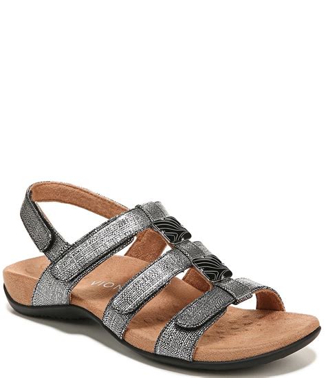 Amber sandals in leather .